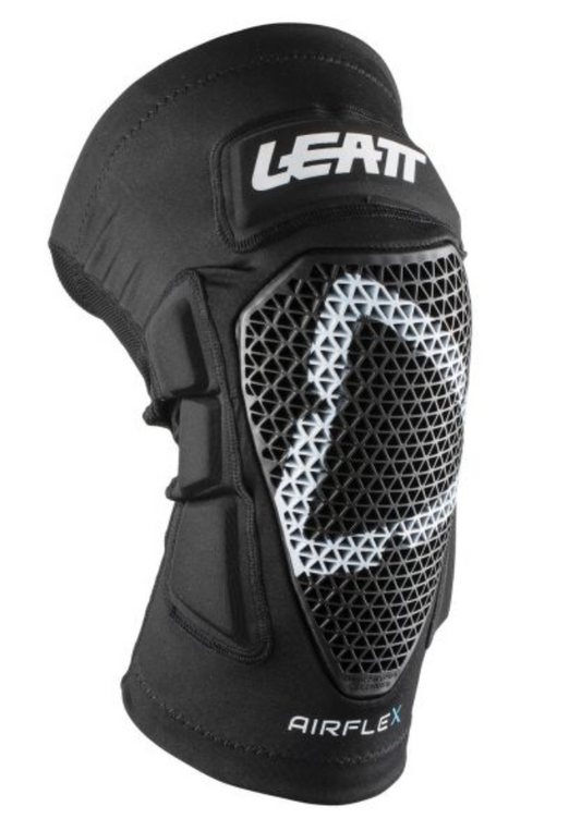 Leatt Airflex Pro knee pad featuring 3D impact protection, available for mountain bikers at MoreBikes.ca for superior safety and comfort on the trails.