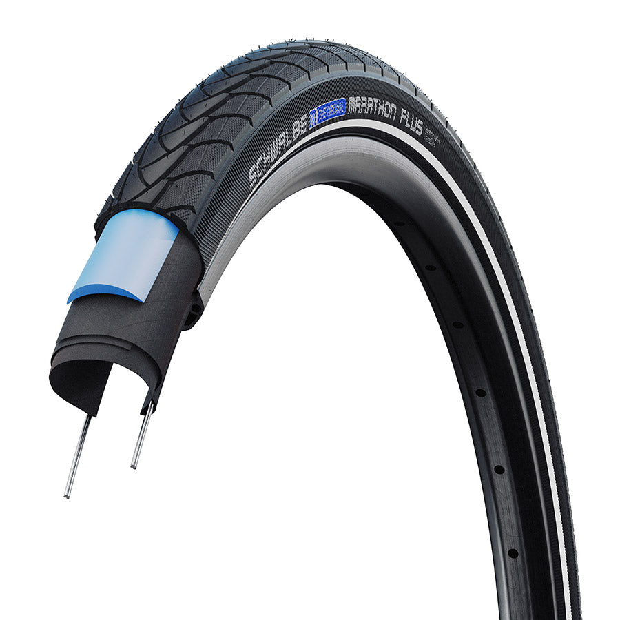 Schwalbe, Marathon Plus, Hybrid Tire, 24x1.75, Wire, Clincher, Addix, SmartGuard, TwinSkin, Reflex, 67TPI, Black