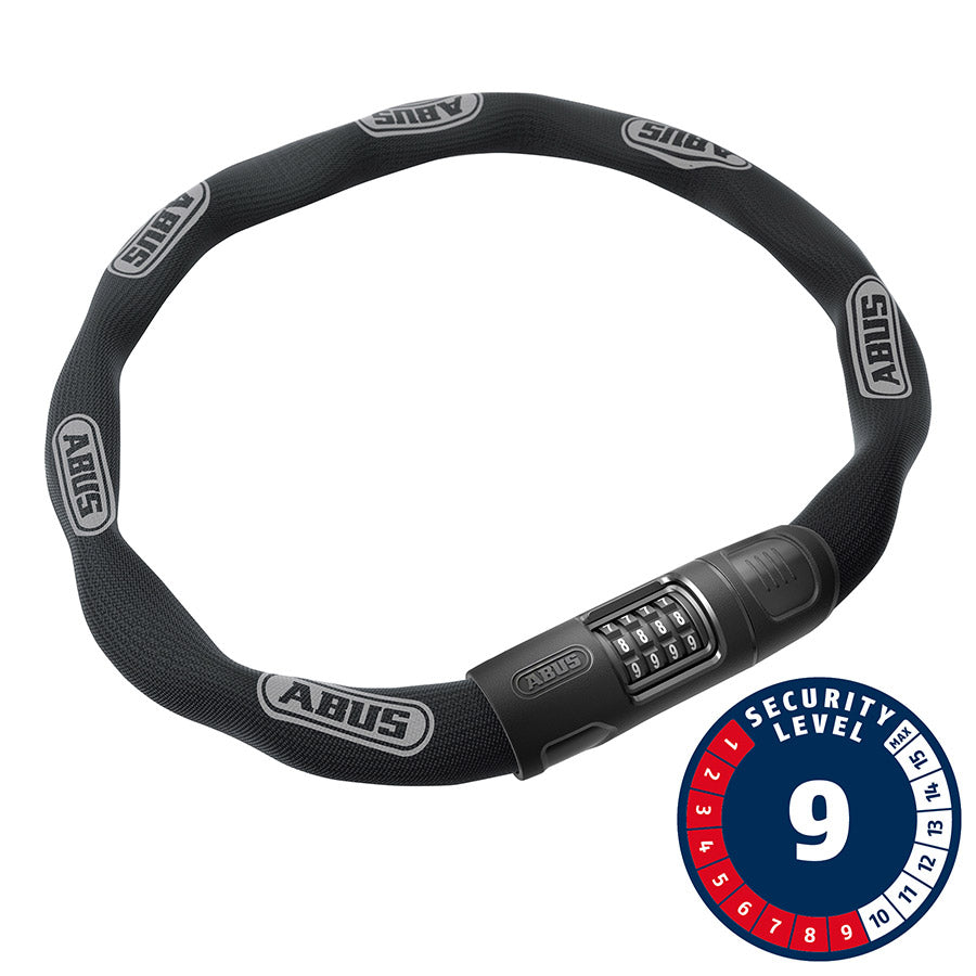 Abus, 8808C, Chain Lock, Combination, 8mm, 110cm, Black