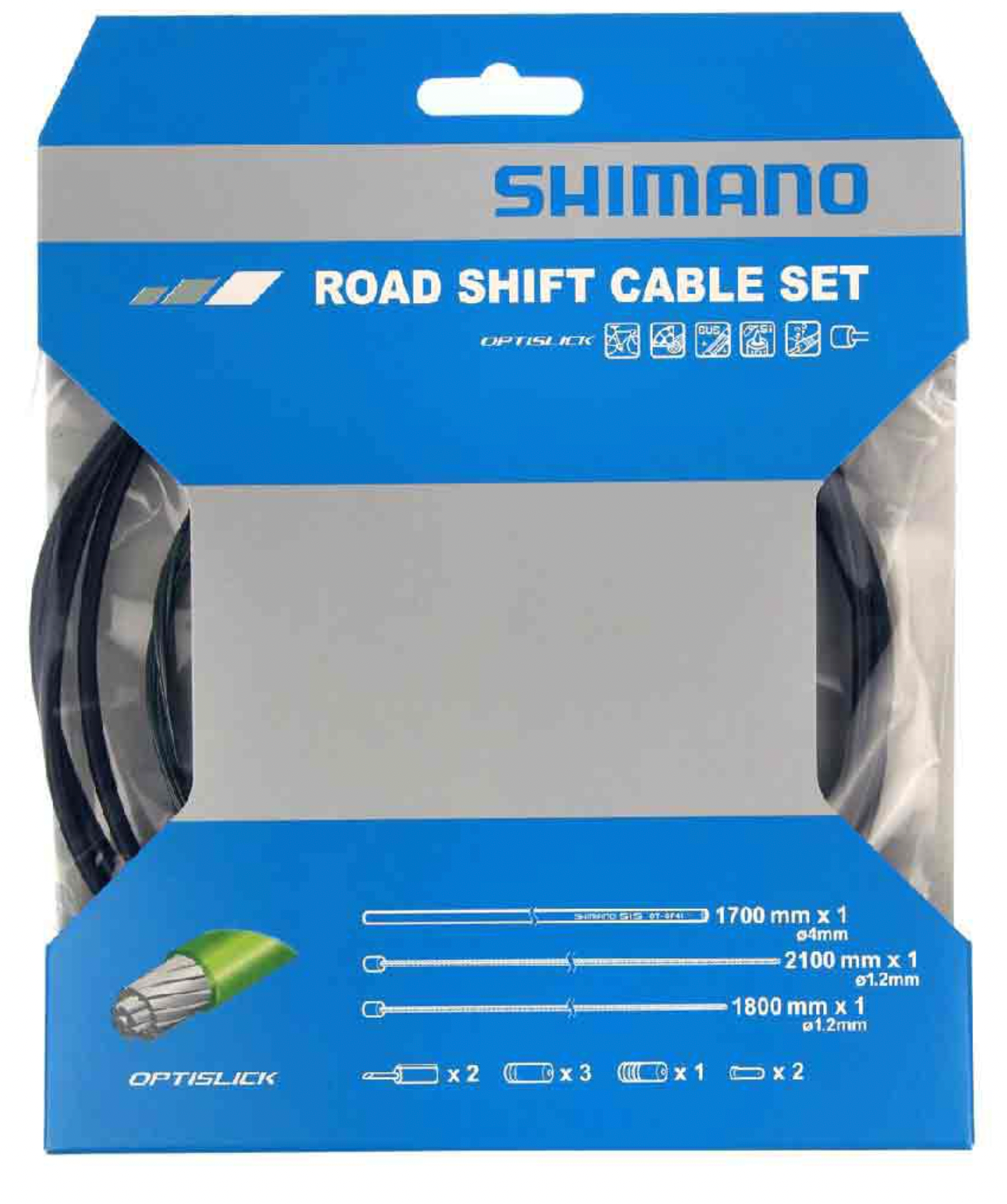 SHIMANO - SHIFT CABLE/HOUSING SET, POLYMER, ROAD, BLACK