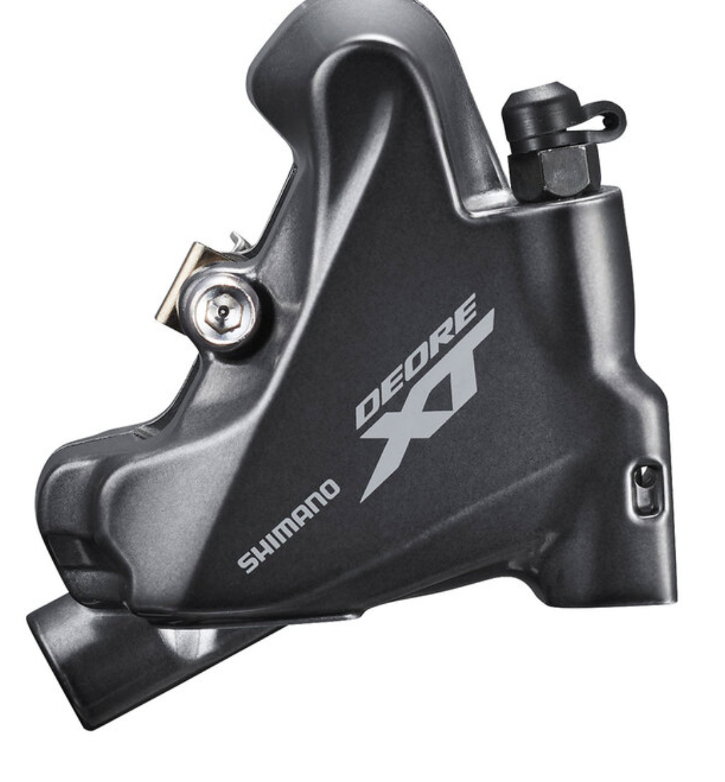 SHIMANO - HYDRAULIC DISC BRAKE, BR-M8110,DEORE XT, REAR, FLAT MOUNT, W/ FIXING BOLT FOR MOUNT THICKNESS 25MM, W/O ADAPTER, W/L04C METAL PAD (W/FIN)