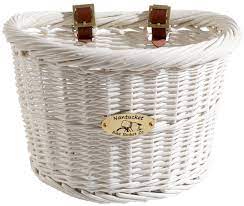 NANTUCKET - CRUISER D-SHAPED, BASKET, WHITE, 14.5" X 10.5" X 9.5" - More Bikes Vancouver