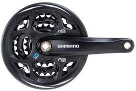 SHIMANO - ALTUS FC-M311, CRANKSET, 7/8 SP., 175MM, 22/32/42T, RIVETED, SQUARE, 50MM, BLACK
