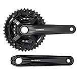 SHIMANO - FC-MT210-2, CRANSET, SPEED: 9, Spindle: 24mm, BCD: Rivets, 22/36, HOLLOWTECH II, 175MM, BLACK, MTB