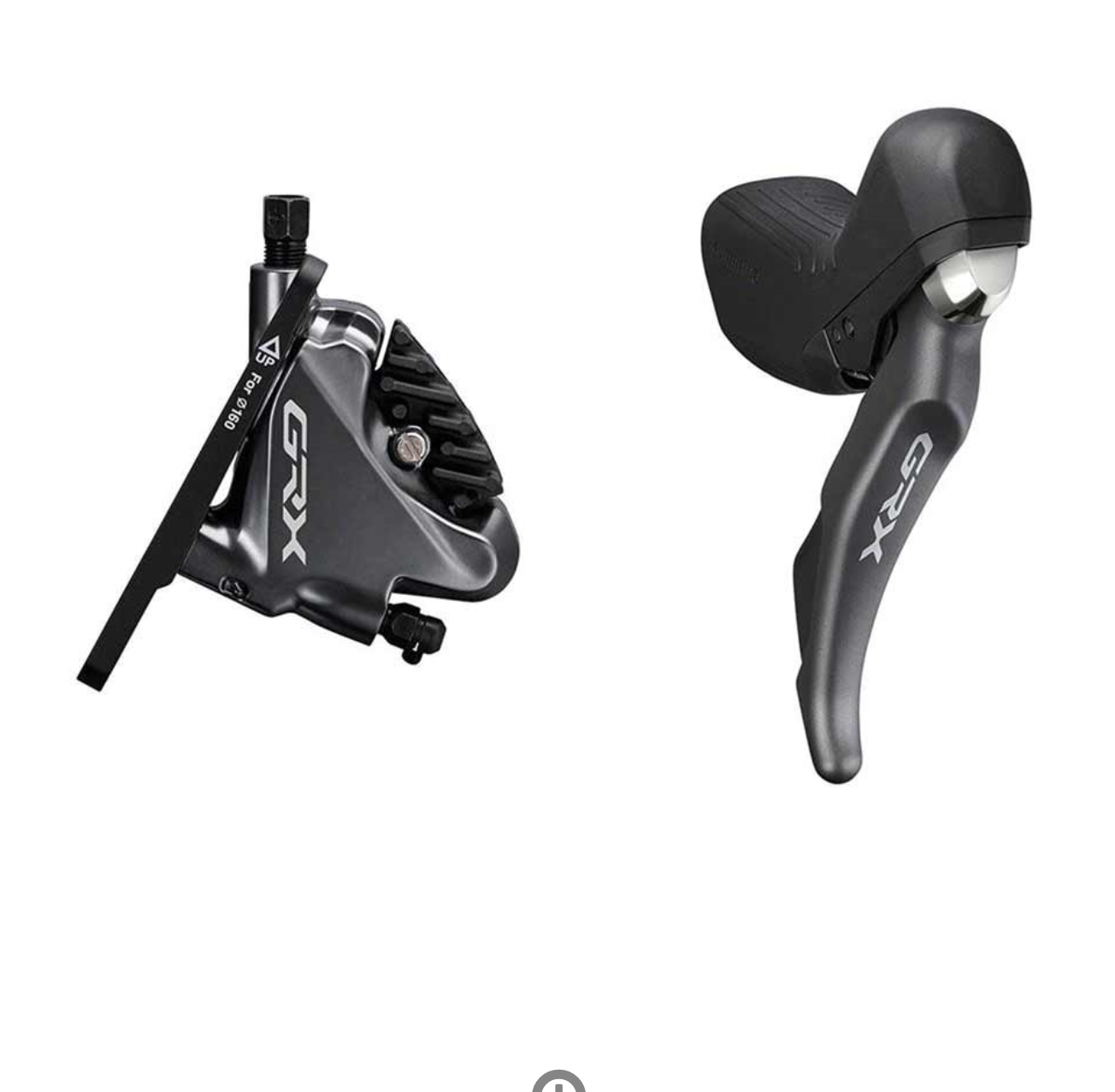 SHIMANO - GRX BL-RX810/ BR-RX810-F, ROAD HYDRAULIC DISC BRAKE (NO SHIFTER) , FRONT, FLAT, BLACK SET