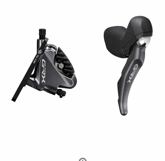 SHIMANO - GRX BL-RX810/ BR-RX810-F, ROAD HYDRAULIC DISC BRAKE (NO SHIFTER) , FRONT, FLAT, BLACK SET