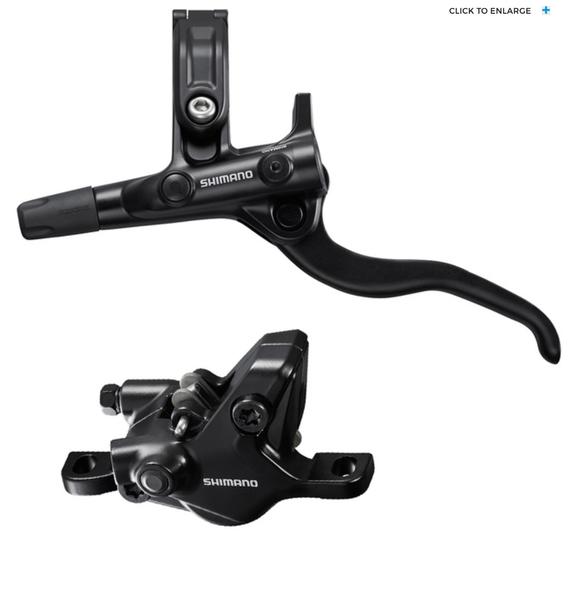 SHIMANO - DISC BRAKE ASSEMBLED SET, BL-M4100(L), BR-MT410(F), BLACK, W/O ADAPTER, RESIN PAD (W/O FIN), 1000MM HOSE (SM-BH59-SS BLACK), W/CONNECTER INSERT