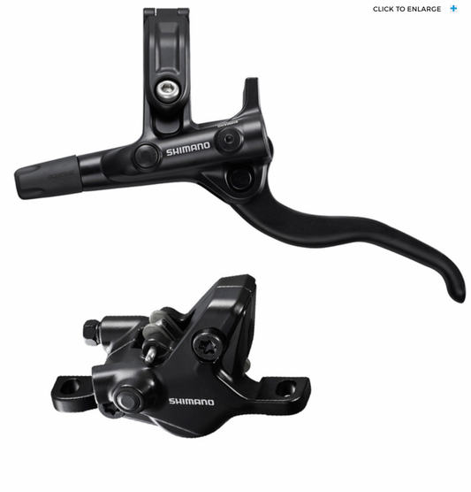 SHIMANO - DISC BRAKE ASSEMBLED SET, BL-M4100(L), BR-MT410(F), BLACK, W/O ADAPTER, RESIN PAD (W/O FIN), 1000MM HOSE (SM-BH59-SS BLACK), W/CONNECTER INSERT