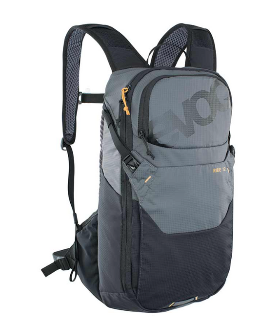 EVOC - RIDE 12 HYDRATION PACK, 12L, CARBON GREY, BLACK