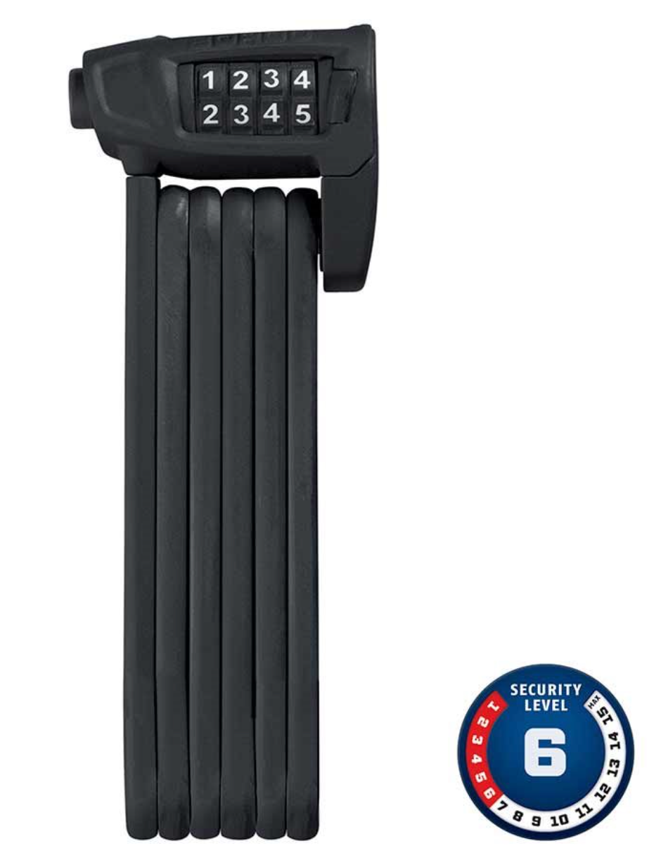 ABUS - BORDO COMBO LITE 6150 FOLDING LOCK 85CM BLK