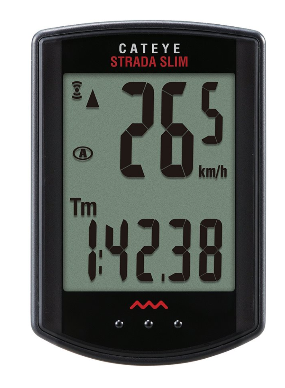 CATEYE - STRADA SLIM WIRELESS CC-RD310W, CYCLE COMPUTER, ROAD BIKE SENSOR, BLACK