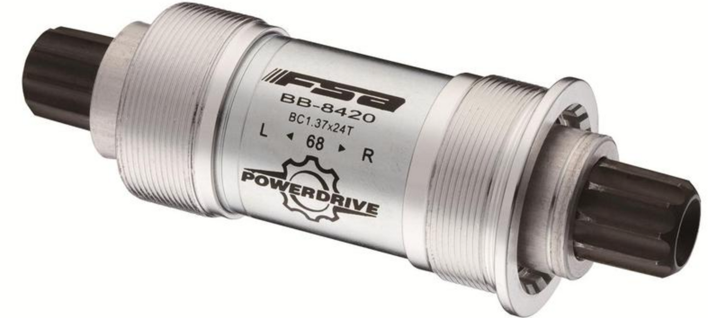 FSA - BOTTOM BRACKET, BSA SHELL, FOR POWERDRIVE CRANKS, 68 x 118MM