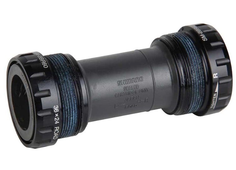 SHIMANO - SM-BBR60, HOLLOWTECH II, BB SHELL: 70mm, AXLE: 24mm, STEEL GRY