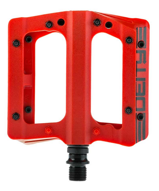 DEITY - COMPOUND V2, PLATFORM PEDALS, NYLON FIBER BODY, CR-MO AXLE, RED