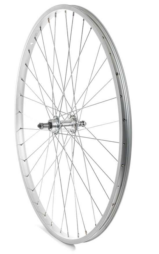 WHEEL SHOP - 27" ALEX C303 SILVER, FM31, WHEEL REAR FREEWHEEL ONLY, QR, RIM BRAKE ONLY - More Bikes Vancouver