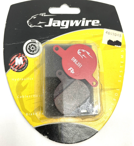 JAGWIRE - PAIR SEMI-METALLIC PADS HYDRAULIC DISC BRAKES - RED - MAGURA JULIE 2001 -2008