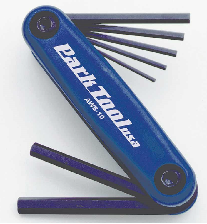 PARK TOOL - AWS-10, FOLDING HEX WRENCH SET,