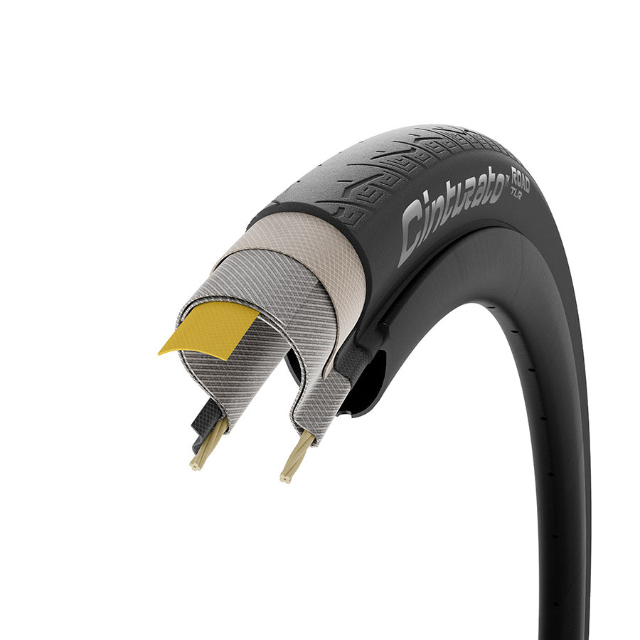 Pirelli, Cinturato Road TLR, Road Tire, 700x26C, Folding, Tubeless Ready, SmartNET™ Silica, TechWALL+, 60TPI, Black