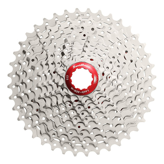 Sun Race, CSMX3, Cassette, 10 sp. 11-42T, For Shimano/SRAM, Metallic Silver
