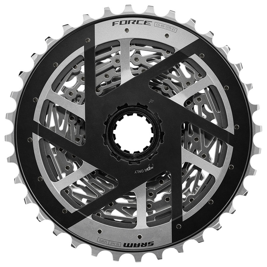 SRAM, XG-1270 E1, Cassette, Silver, Speed: 12, 10-28T, XD-R