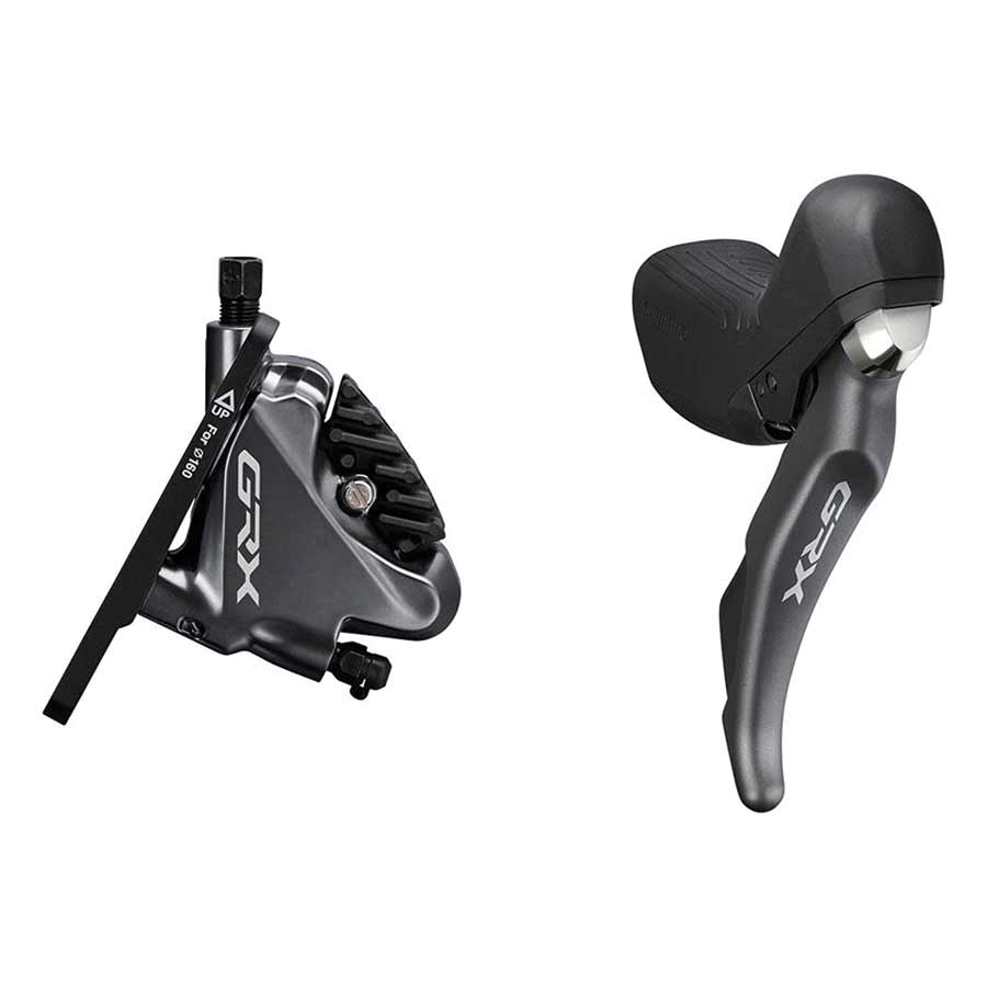 SHIMANO - GRX BL-RX810/ BR-RX810-F, ROAD HYDRAULIC DISC BRAKE (NO SHIFTER) , FRONT, FLAT, BLACK SET