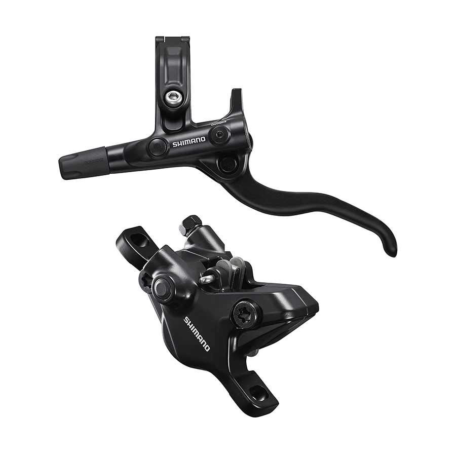 SHIMANO - DISC BRAKE ASSEMBLED SET, BL-M4100(L), BR-MT410(F), BLACK, W/O ADAPTER, RESIN PAD (W/O FIN), 1000MM HOSE (SM-BH59-SS BLACK), W/CONNECTER INSERT - More Bikes Vancouver