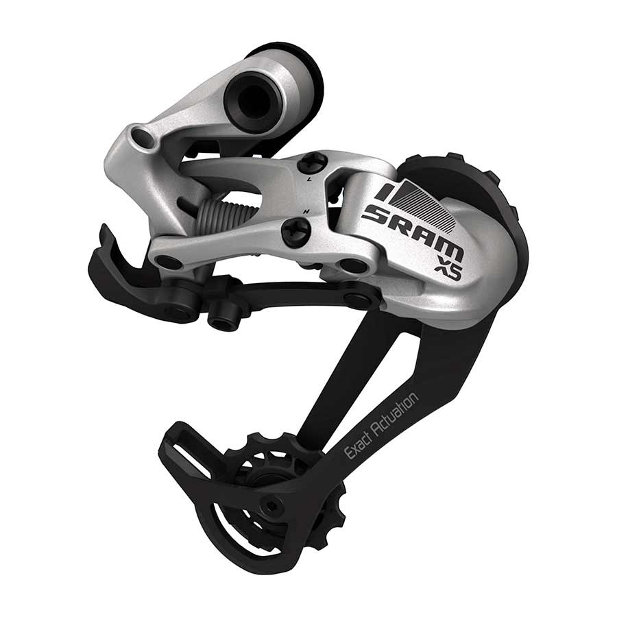 SRAM, X5, Rear derailleur, 9sp, Long cage, Silver