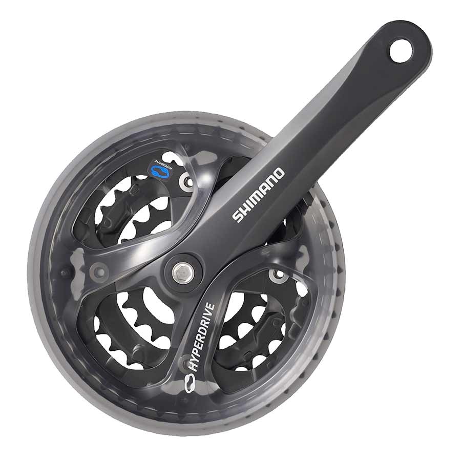 SHIMANO - ACERA FC-M361, CRANKSET, 7/8 SP., 170MM, 28/38/48T, BCD:64/104MM, SQUARE, 50MM, BLACK, WITH CHAINGUARD - More Bikes Vancouver