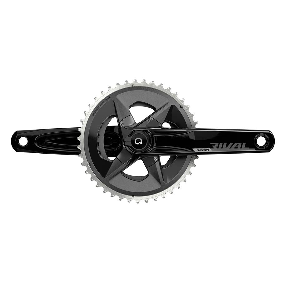 SRAM, Rival D1 Quarq Wide 2x, Power Meter Crankset, Speed: 12, Spindle: 28.99mm, BCD: 94mm, 43/30, DUB, 160mm, Black, Road Disc