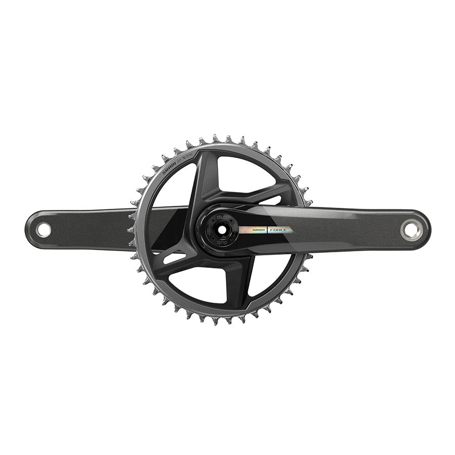 SRAM, Force D2 1x Wide, Crankset, Speed: 12, Spindle: 28.99mm, BCD: Direct Mount, 40, DUB, 172.5mm, Black, Road Disc