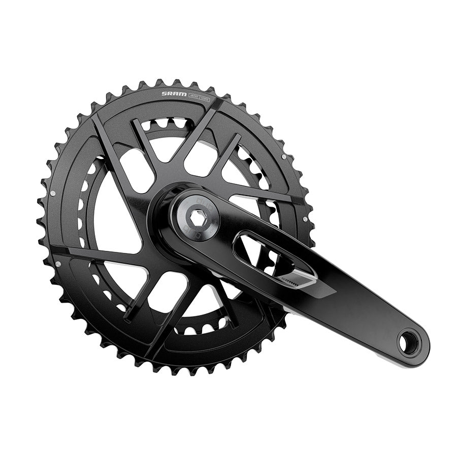 SRAM, Rival 2x E1, Crankset, Speed: 12, Spindle: 28.99mm, BCD: Direct Mount SRAM 8 Bolt, 48/35, DUB, 160mm, Black, Road