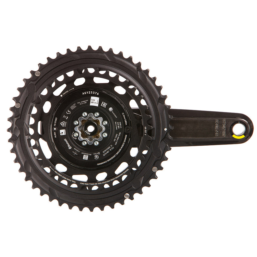 SRAM, Force 2x Powermeter E1, Power Meter Crankset, Speed: 12, Spindle: 28.99mm, BCD: Thread Mount, 50/37, DUB, 160mm, Black, Road