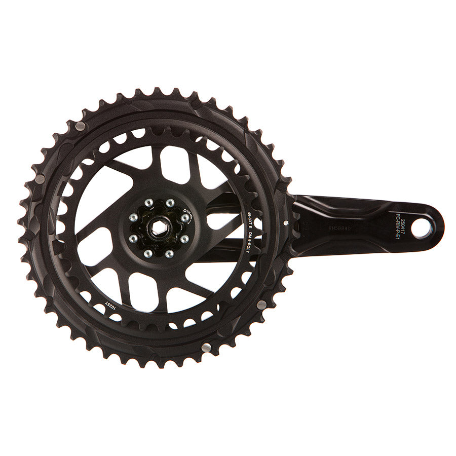 SRAM, Rival 2x Powermeter E1, Power Meter Crankset, Speed: 12, Spindle: 28.99mm, BCD: Direct Mount SRAM 8 Bolt, 48/35, DUB, 160mm, Black, Road