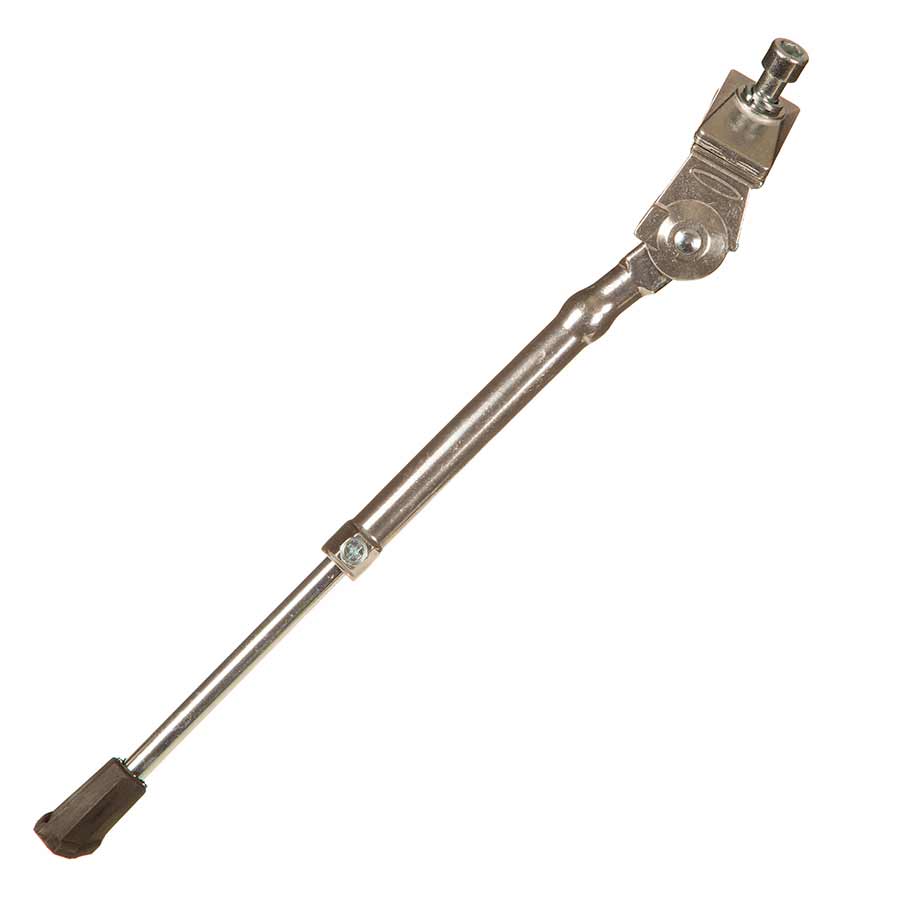 EVO - CLASSIC ADJUSTABLE, CENTER MOUNT KICKSTAND, 24" TO 700C, ALLOY, SILVER