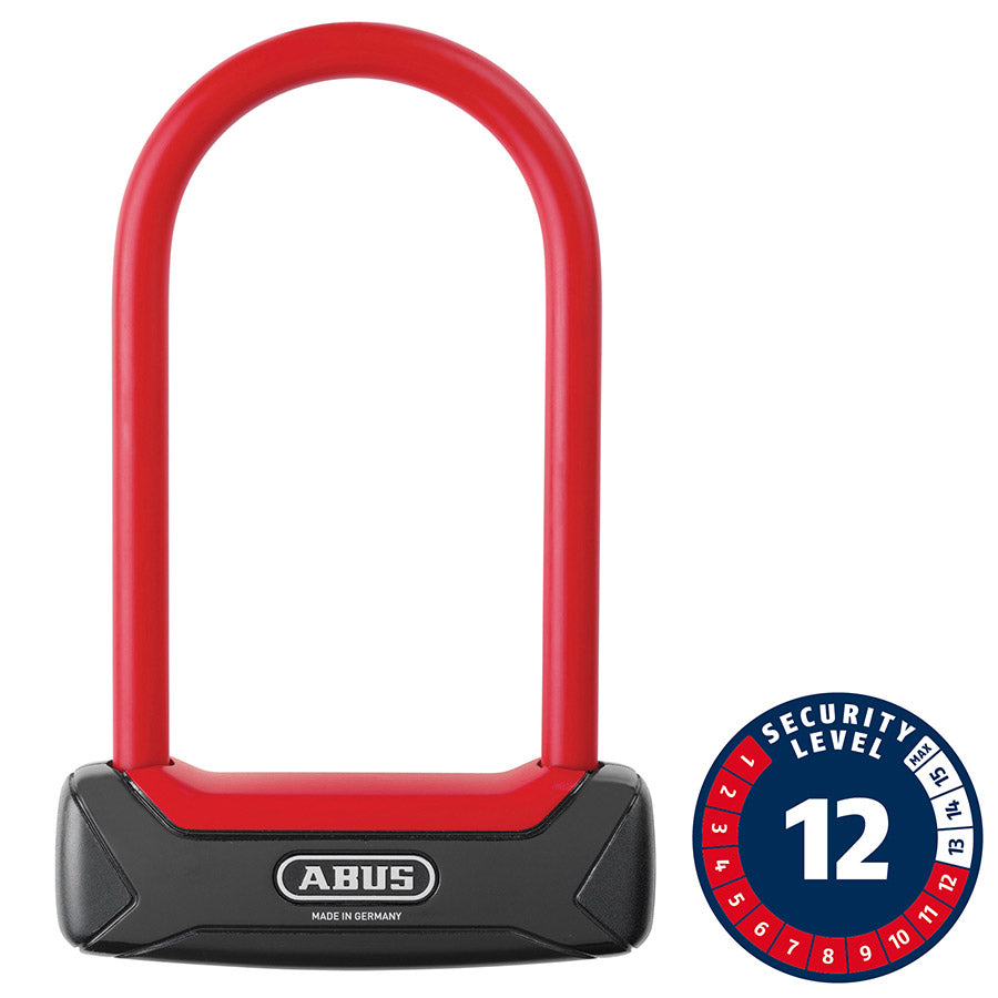 Abus, Granit Plus 640, U-Lock, Key, 12mm, 8.30cm x 15.0cm, 3.3'' x 5.9'', Red