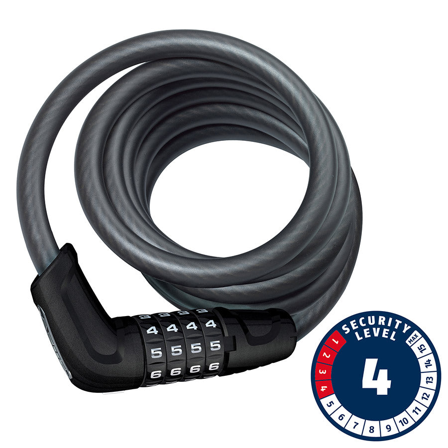 ABUS - 6512C, TRESOR CABLE , COMBO, 12MM, 180CM, BLACK - More Bikes Vancouver