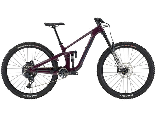 Purple mountain bike on a white background