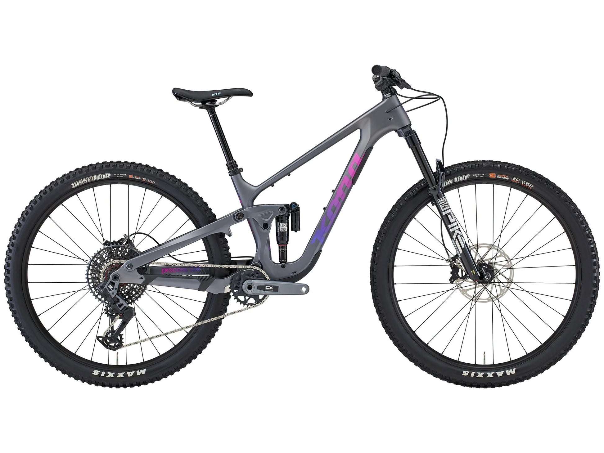 Gray mountain bike on a white background