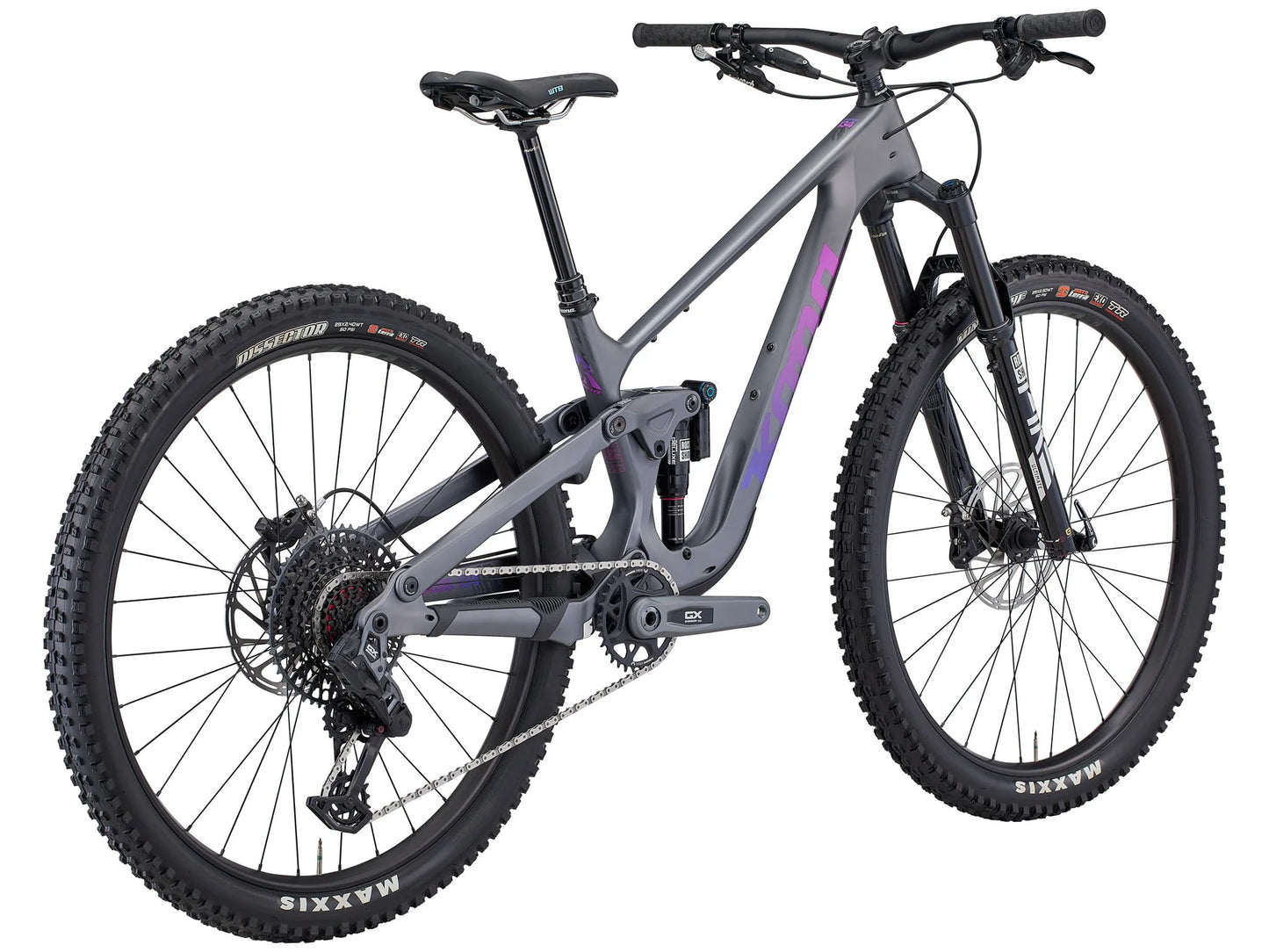 Gray mountain bike on a white background
