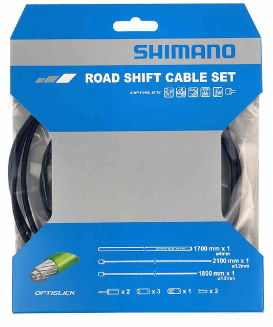 SHIMANO - SHIFT CABLE/HOUSING SET, POLYMER, ROAD, BLACK