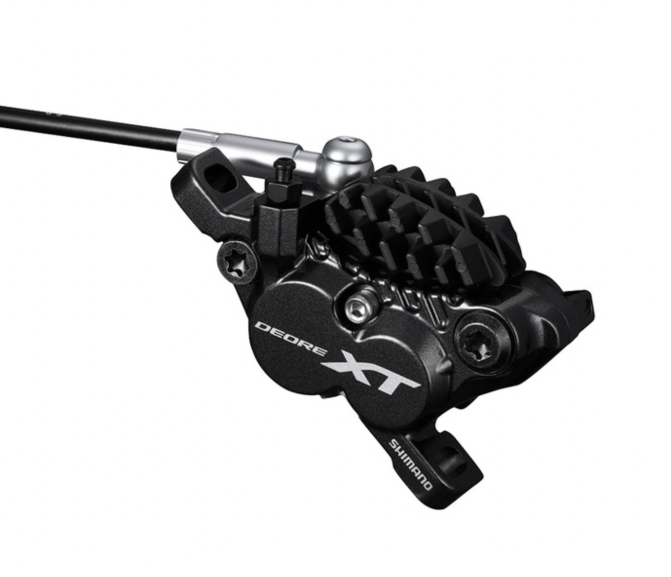 SHIMANO - HYDRAULIC DISC BRAKE, BR-M8020, DEORE XT, FRONT OR REAR FOR POST MOUNT, W/O ADAPTER, W/H03C METAL PAD(W/FIN)