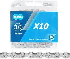 KMC- X10 CHAIN, 10SP, 116 LINKS, SILVER