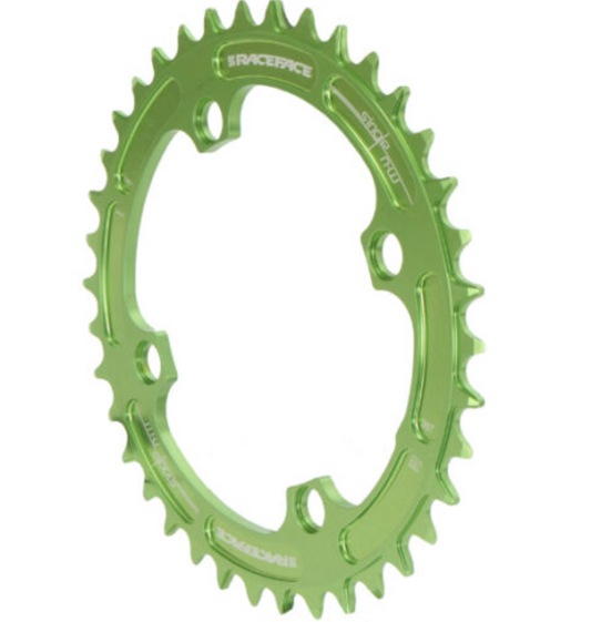 RACE FACE - CHAINRING SINGLE NARROW WIDE 104BCD  38T GREEN