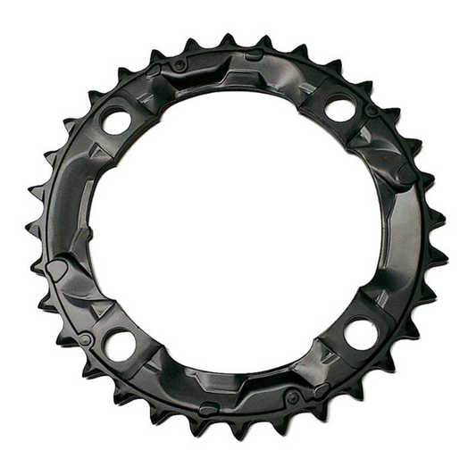 SHIMANO -  Y1KN98040, 38T, 8sp, BCD: 104mm, 4 Bolt, Acera FC-M361, Middle Chainring, For 28/38/48, Steel, Black